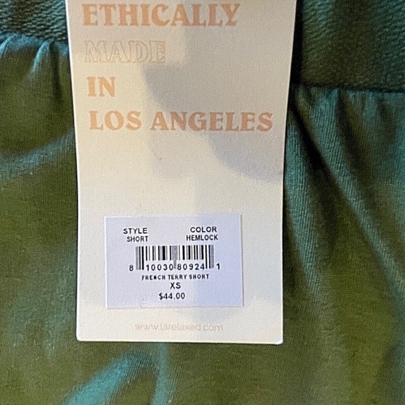 LA RELAXED XS Ribbed Cuffed French Terry Short NWT! Retail: $44 - Picture 5 of 8